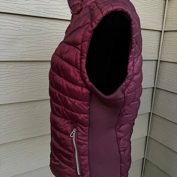 Snobbish maroon nylon full zip vest, women's size XL - Picture 3 of 7